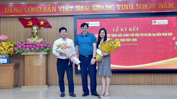 Báo Đại biểu Nhân dân và Thành phố Vĩnh Yên, Vĩnh Phúc ký thỏa thuận hợp tác truyền thông -0