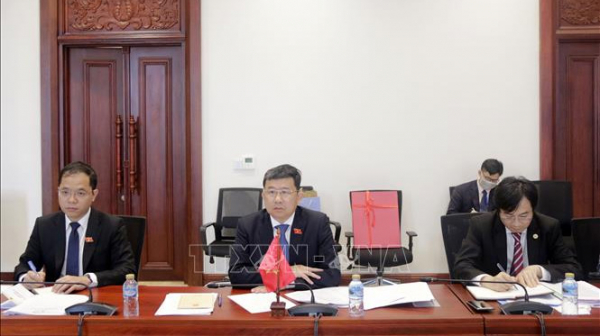 Chủ nhiệm Ủy ban Đối ngoại Vũ Hải Hà hội đàm với Chủ nhiệm Ủy ban Đối ngoại Quốc hội Lào -0