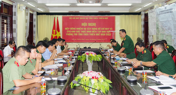 Hiệp đồng nhiệm vụ xây dựng Sở chỉ huy và các khu vực thực binh diễn tập khu vực phòng thủ tỉnh Thừa Thiên Huế năm 2022 -0