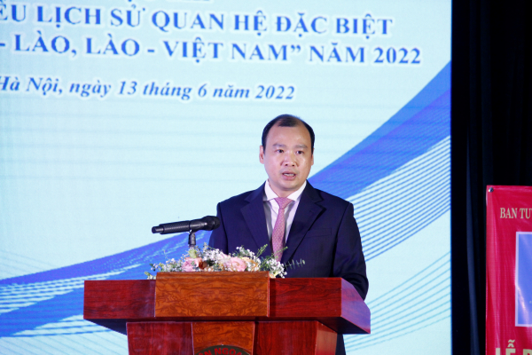 Phó Trưởng Ban Tuyên giáo Trung ương, Trưởng Ban tổ chức cuộc thi Lê Hải Bình phát biểu tại buổi lễ. Ảnh: Minh Trang