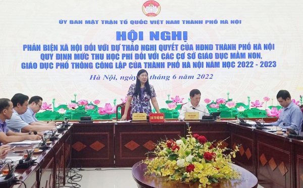 Hà Nội: Phản biện xã hội hoàn thiện dự thảo Nghị quyết về học phí trường công lập -0