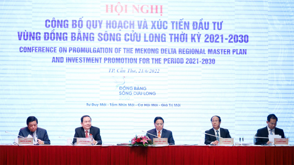 Thủ tướng Phạm Minh Chính chủ trì Hội nghị công bố quy hoạch và xúc tiến đầu tư vùng đồng bằng sông Cửu Long -1