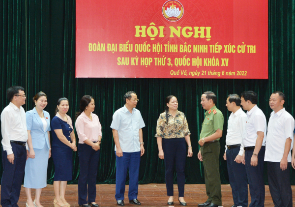 Đoàn Đại biểu Quốc hội tỉnh Bắc Ninh tiếp xúc cử tri tại huyện Quế Võ -0
