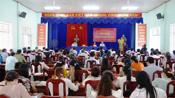 Chủ nhiệm Ủy ban Quốc phòng và An ninh Lê Tấn Tới tiếp xúc cử tri tại huyện Đức Huệ, Tân Trụ, tỉnh Long An -0