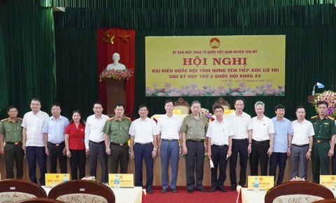 Đoàn ĐBQH tỉnh Hưng Yên tiếp xúc cử tri sau Kỳ họp thứ Ba, Quốc hội Khóa XV -0