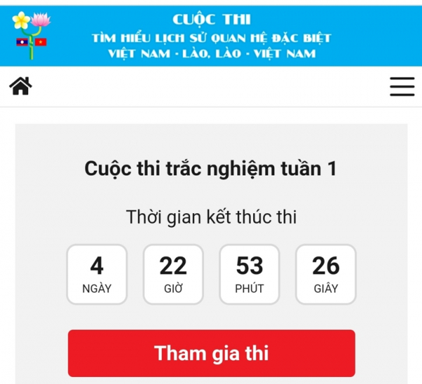 Hơn 1.400 lượt thi tìm hiểu lịch sử quan hệ đặc biệt Việt Nam - Lào tuần thứ nhất -0