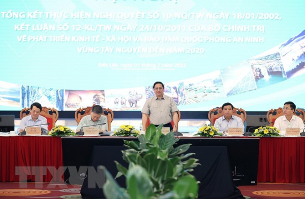 Thủ tướng Chính phủ Phạm Minh Chính chủ trì Hội nghị tổng kết thực hiện nghị quyết của Bộ Chính trị về phát triển kinh tế - xã hội và bảo đảm quốc phòng an ninh vùng Tây Nguyên -0