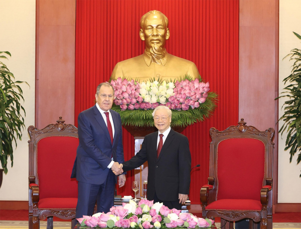 Tổng Bí thư Nguyễn Phú Trọng tiếp Bộ trưởng Ngoại giao Nga -0