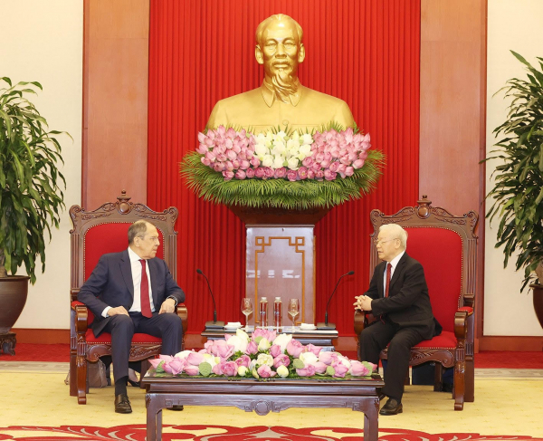 Tổng Bí thư Nguyễn Phú Trọng tiếp Bộ trưởng Ngoại giao Nga -0