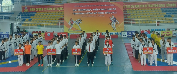 Khai mạc Giải Taekwondo miền Đông Nam bộ tỉnh Bình Dương mở rộng năm 2022 -0