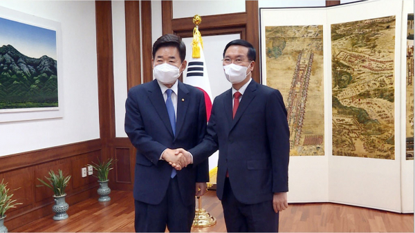 Thường trực Ban Bí thư Võ Văn Thưởng và Đoàn đại biểu cấp cao Đảng ta tiếp tục các hoạt động thăm Hàn Quốc -1