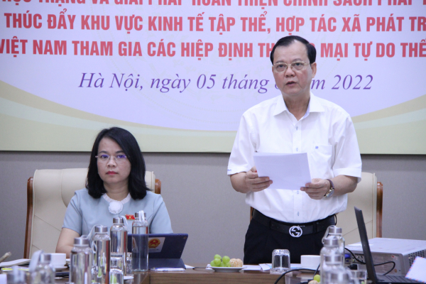 Phó Viện trưởng Viện Nghiên cứu lập pháp TS. Lê Hải Đường phát biểu tại hội thảo. Ảnh: Minh Trang