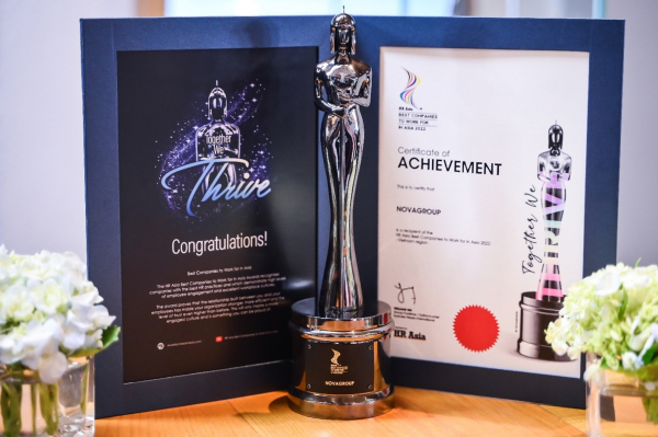NovaGroup đón nhận giải thưởng “Nơi làm việc tốt nhất châu Á 2022” -0