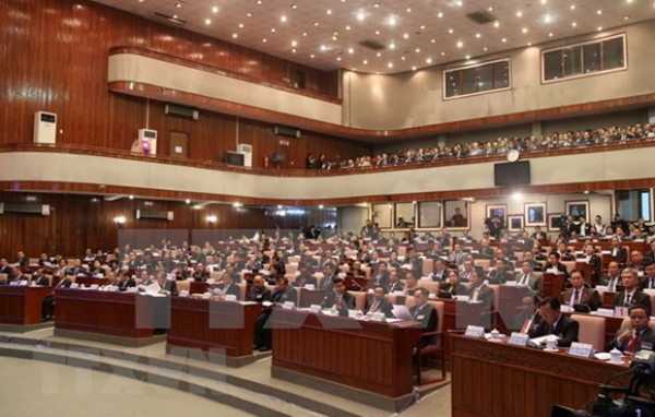 Một cuộc họp của Quốc hội Lào  - Ảnh TTXVN