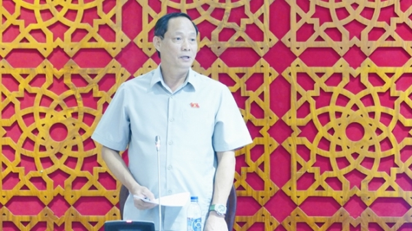 Phó Chủ tịch Quốc hội Trần Quang Phương phát biểu tại cuộc làm việc