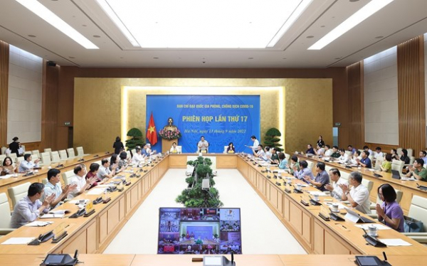Thủ tướng Phạm Minh Chính chủ trì phiên họp thứ 17 của Ban Chỉ đạo Quốc gia phòng, chống dịch Covid-19 -0