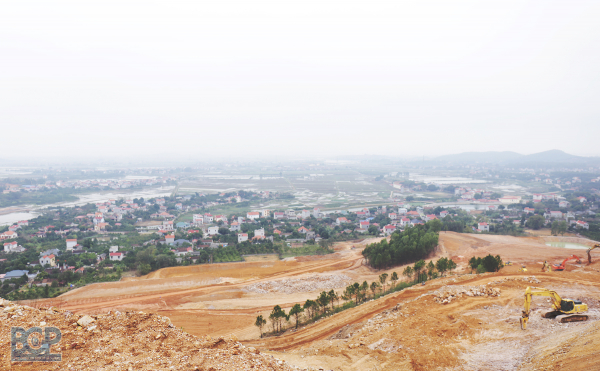 Dự án đầu tư sân golf Việt Yên được triển khai tại xã Hương Mai và xã Trung Sơn đang được đẩy nhanh tiến độ.  Nguồn: BacGiang.gov.vn