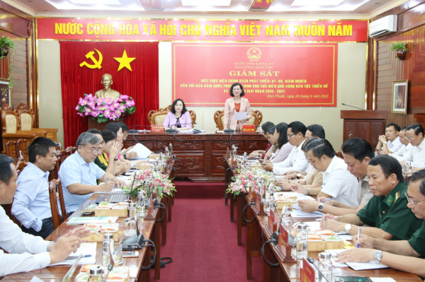 Đoàn giám sát của Hội đồng Dân tộc làm việc với UBND tỉnh Bình Phước -0