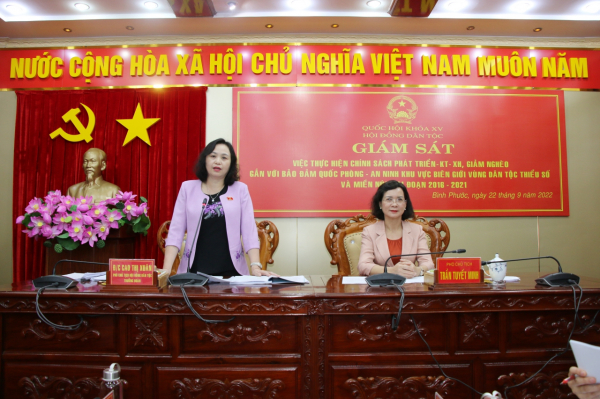 Đoàn giám sát của Hội đồng Dân tộc làm việc với UBND tỉnh Bình Phước -0