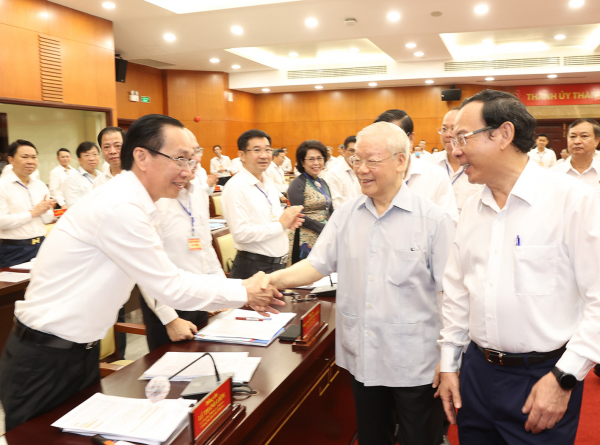 Tổng Bí thư Nguyễn Phú Trọng thăm và làm việc với Thành ủy TP Hồ Chí Minh -1