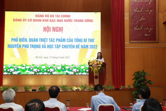 Kho bạc Nhà nước tổ chức hội nghị phổ biến, quán triệt tác phẩm của Tổng Bí thư Nguyễn Phú Trọng  -0
