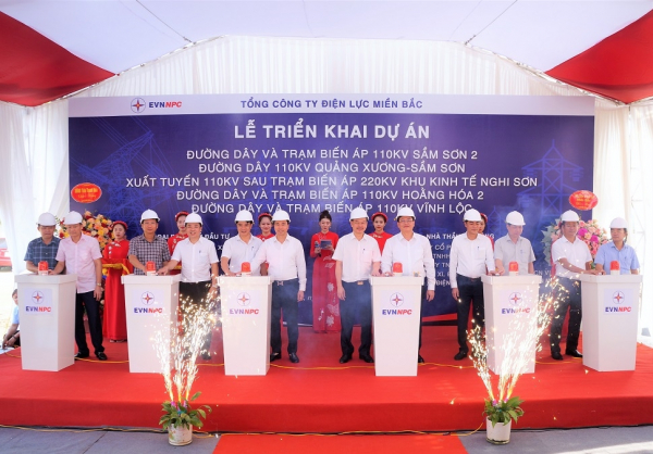 Tổng công ty Điện lực miền Bắc triển khai 5 dự án lưới điện 110 kV trên địa bàn tỉnh Thanh Hóa -0