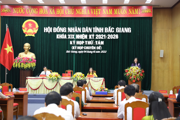 HĐND tỉnh Bắc Giang Khóa XIX thông qua 5 nghị quyết tại Kỳ họp thứ 8 -2