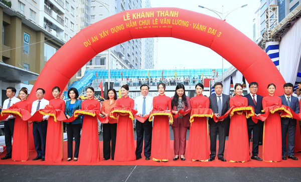 Hà Nội chính thức thông xe hầm chui tại nút giao Lê Văn Lương - Vành đai 3 -0