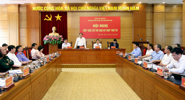 Uỷ viên Trung ương Đảng, Bộ trưởng Bộ Ngoại giao Bùi Thanh Sơn phát biểu tại cuộc tiếp xúc