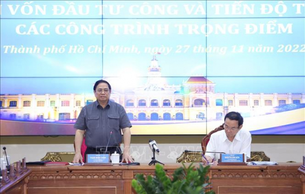 Thủ tướng Phạm Minh Chính làm việc với lãnh đạo chủ chốt TP Hồ Chí Minh -0