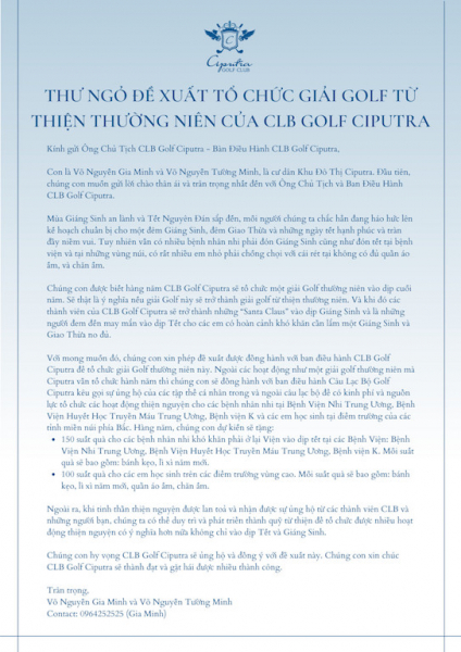 Câu lạc bộ Golf Ciputra tặng quà học sinh, giáo viên vùng cao