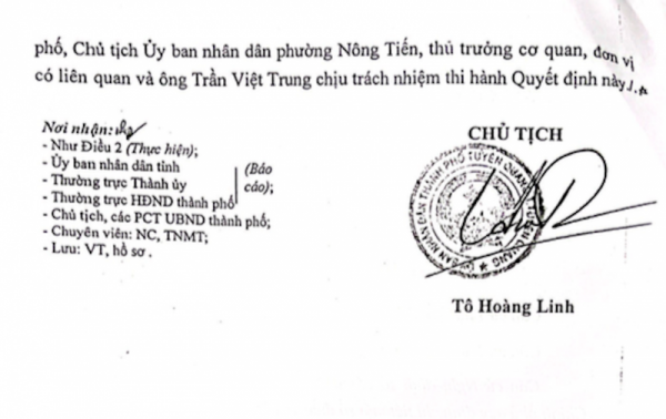 Vụ người dân thắng kiện UBND TP Tuyên Quang: Phường Nông Tiến có né tránh trách nhiệm xác nhận nguồn gốc đất và cung cấp thông tin? -1
