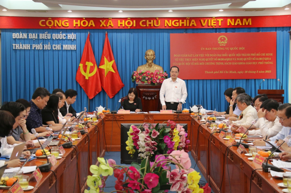 Đoàn giám sát Ủy ban Thường vụ Quốc hội làm việc với Đoàn đại biểu Quốc hội TP. Hồ Chí Minh  -0