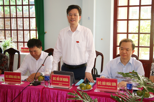 Đoàn giám sát của Ủy ban Thường vụ Quốc hội làm việc với Trường THPT Dân tộc Nội trú N’Trang Lơng, tỉnh Đắk Nông -0