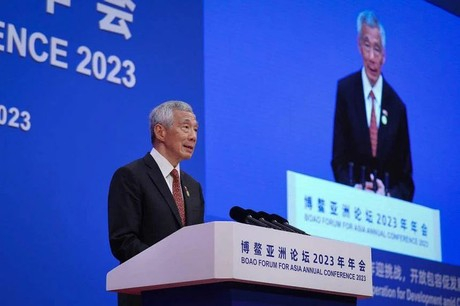 Thủ tướng Lý Hiển Long phát biểu tại Diễn đàn Châu Á Bác Ngao - Tân Hoa Xã