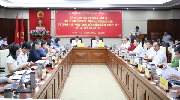 Đoàn giám sát của Ủy ban Văn hoá, Giáo dục làm việc với UBND tỉnh Bà Rịa - Vũng Tàu -0