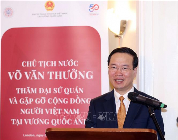 Chủ tịch Nước Võ Văn Thưởng thăm cộng đồng người Việt và Đại sứ quán Việt Nam tại Anh -0