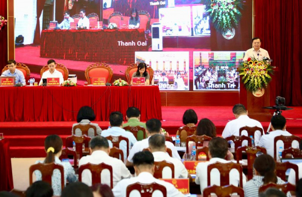 Đoàn ĐBQH thành phố Hà Nội tiếp xúc cử tri tại huyện Thanh Oai, Thanh Trì và quận Hà Đông -0