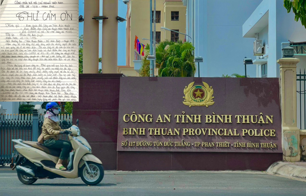 Người dân gửi “tâm thư” cảm ơn lực lượng Công an tỉnh Bình Thuận