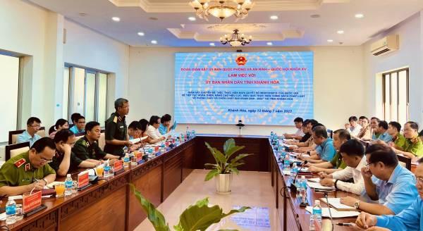 Đoàn Giám sát Ủy ban Quốc phòng An ninh làm việc với UBND tỉnh Khánh Hòa về công tác PCCC -0