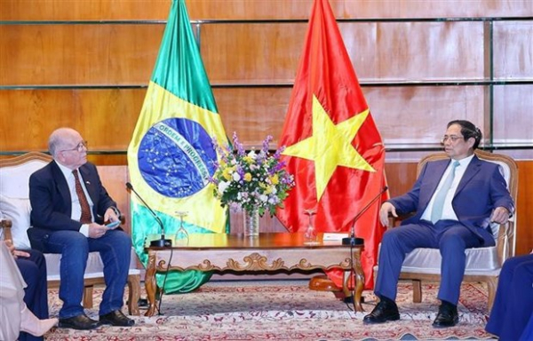 Thủ tướng Phạm Minh Chính tiếp Lãnh đạo Hội Hữu nghị Brazil-Việt Nam -0
