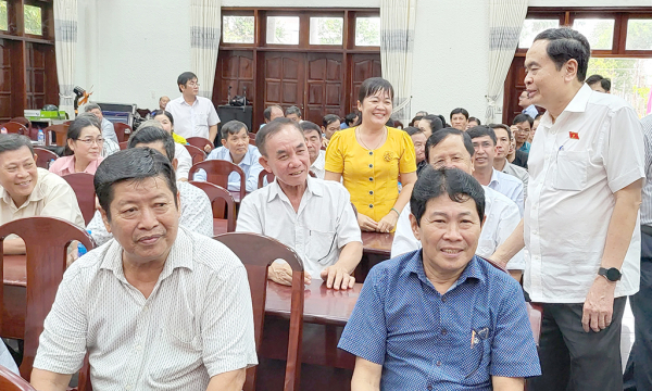 Phó Chủ tịch Thường trực Quốc hội Trần Thanh Mẫn tiếp xúc cử tri tại huyện Châu Thành A,  Hậu Giang -0