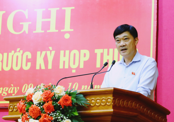 Chủ nhiệm Ủy ban Kinh tế Vũ Hồng tiếp xúc cử tri Quảng Ninh trước Kỳ họp thứ Sáu, Quốc hội Khóa XV -0