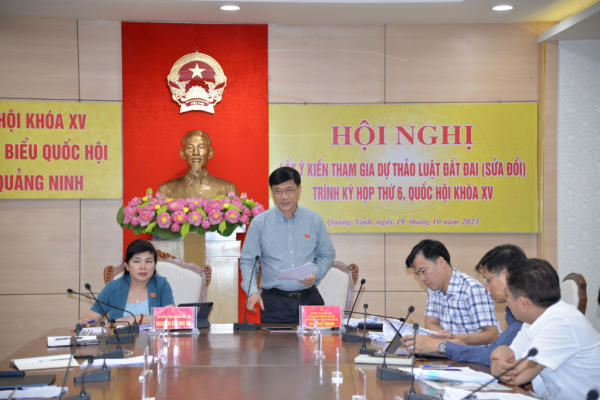 Quảng Ninh: Đoàn ĐBQH tỉnh lấy ý kiến tham gia vào dự thảo Luật Đất đai (sửa đổi) -0