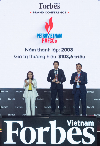 PVFCCo lọt Top 25 thương hiệu công ty hàng tiêu dùng cá nhân và công nghiệp 
dẫn đầu Việt Nam năm 2023
 -0