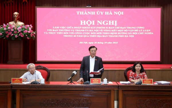Bí thư Thành uỷ Hà Nội: Cần thể chế hóa các chủ trương của Đảng về đánh giá cán bộ, tiết kiệm, chống lãng phí -0