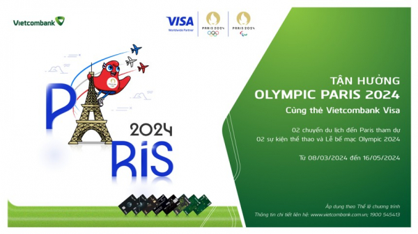 Nhận chuyến đi Pháp 5 ngày 4 đêm xem Olympic 2024 cùng thẻ Vietcombank Visa -0