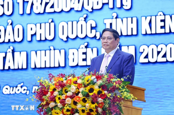 Thủ tướng Phạm Minh Chính chủ trì Hội nghị tổng kết về phát triển tổng thể đảo Phú Quốc -0