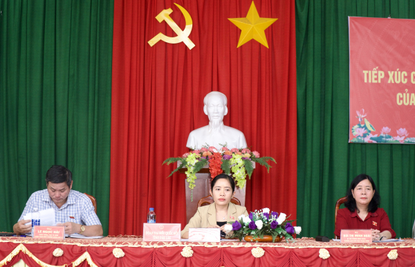 Đoàn đại biểu Quốc hội tỉnh Đắk Lắk tiếp xúc cử tri tại huyện Krông Pắk