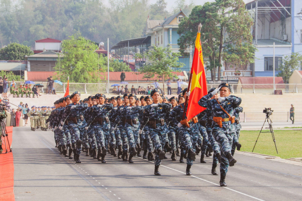 Hợp luyện diễu binh chào mừng Lễ Kỷ niệm 70 năm Chiến thắng Điện Biên Phủ -0